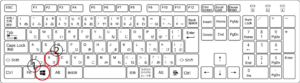 Windowsキー(スタートキー)+Xでアドバンスドメニューを呼び出す