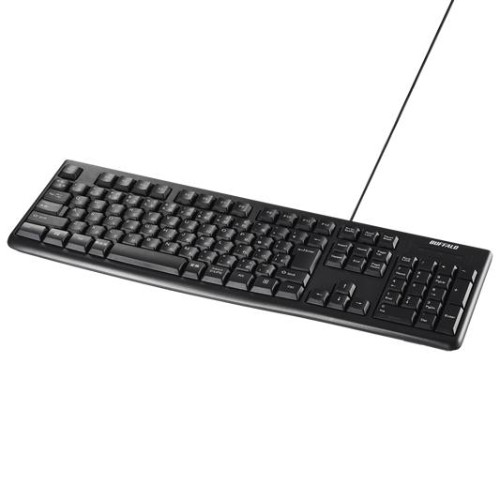 BUFFALO バッファロー
USB接続 有線スタンダードキーボード ブラック BSKBU100BK 商品コード:4950190371922