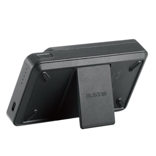 ELECOM エレコム モバイルバッテリー 5000mAh 入力(Type-C×1) 出力(Type-C×1) マグネット式ワイヤレス充電対応 ブラック DE-C36-5000BK 商品コード:4549550238281