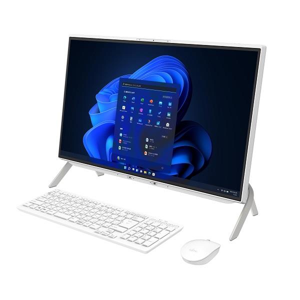 【FUJITSU(富士通)】デスクトップPC ESPRIMO FH70/F3 23.8インチ Windows 11/Ryzen 7/メモリ8GB/SSD512GB/ホワイト