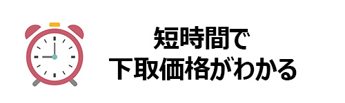 いつでも短時間で下取り価格がわかる