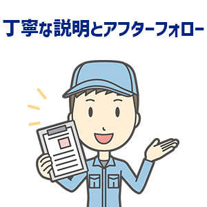 特徴2.丁寧な説明とアフターフォロー