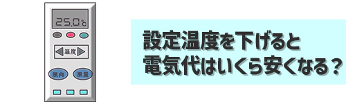 Q8.エアコンの温度を1度下げると電気代はどれくらい下がる?