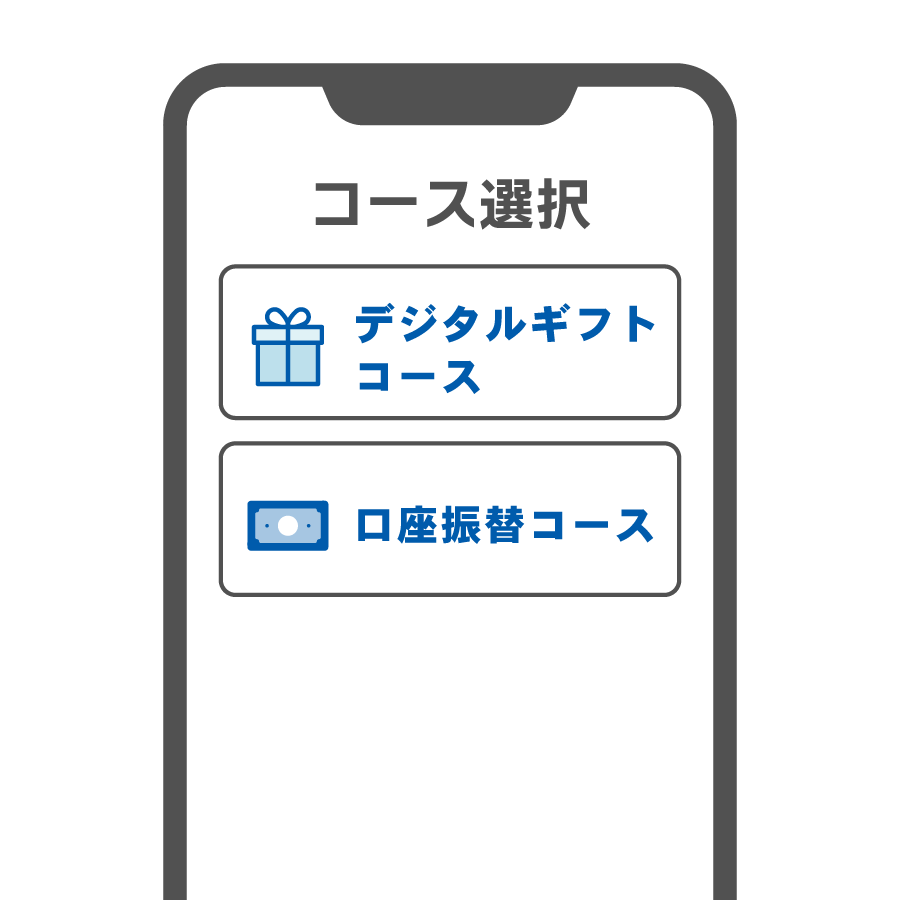 受取方法を選択するイラスト