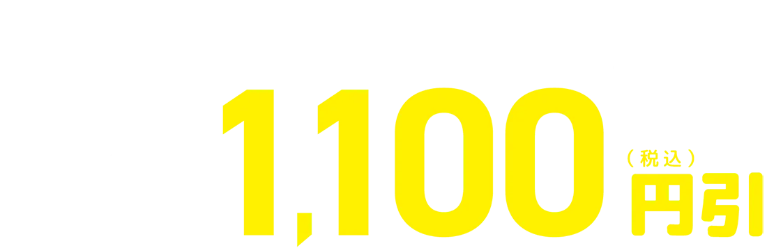 2本同時購入で、1,100円引き!